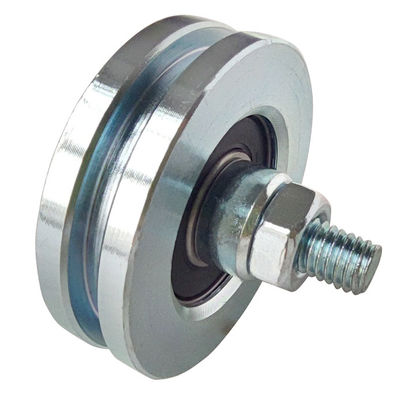 100mm Sürgülü Araba Kapısı Tekerlekleri Cıvatalı Silindir 3 &quot;4&quot; V Oluk Kapısı Tekerlekleri