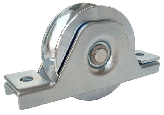 sürgülü kapı donanım tekerlekleri 4 ''101,6mm çelik V oluklu kapı alt tekerlekleri 6202 rulman ile
