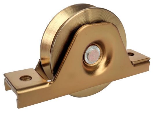 sürgülü kapı donanım tekerlekleri 4 ''101,6mm çelik V oluklu kapı alt tekerlekleri 6202 rulman ile