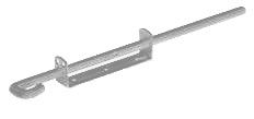 İçten Krom Gömme Sürgülü Kapı Sürgüsü 6" 140mm