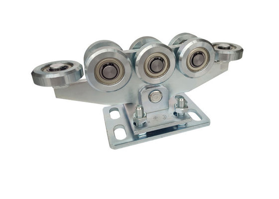 Çinko Gümüş Otomatik Konsol Sürgülü Kapı Makaralı Araba, 8 Tekerlekli 113mm