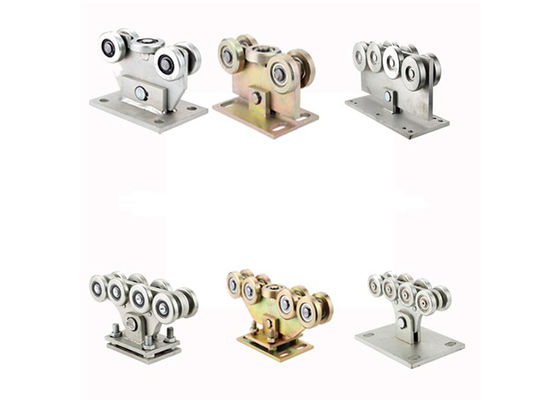 Çinko Gümüş Otomatik Konsol Sürgülü Kapı Makaralı Araba, 8 Tekerlekli 113mm