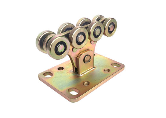 Çinko Gümüş Otomatik Konsol Sürgülü Kapı Makaralı Araba, 8 Tekerlekli 113mm