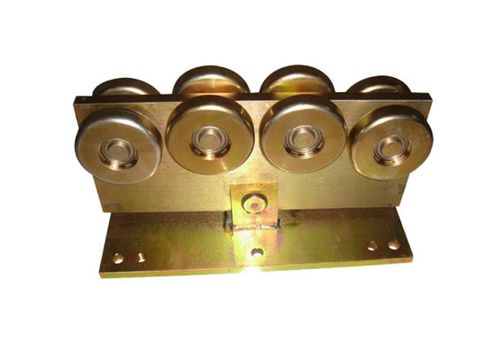 Çinko Gümüş Otomatik Konsol Sürgülü Kapı Makaralı Araba, 8 Tekerlekli 113mm