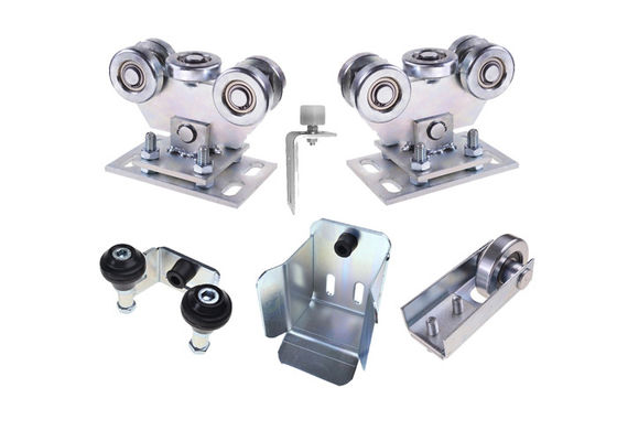 Çinko Gümüş Ayarlanabilir Çelik Sürgülü Konsol Kapısı Tekerleği 5 Kartuşlu 126mm