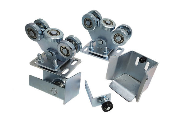 Çinko Gümüş Ayarlanabilir Çelik Sürgülü Konsol Kapısı Tekerleği 5 Kartuşlu 126mm