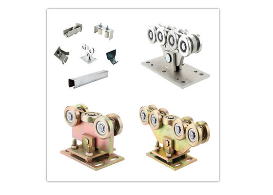 Çinko Gümüş Ayarlanabilir Çelik Sürgülü Konsol Kapısı Tekerleği 5 Kartuşlu 126mm