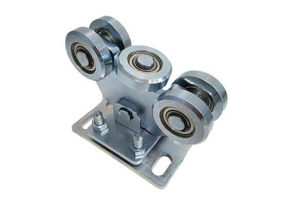 Çinko Gümüş Ayarlanabilir Çelik Sürgülü Konsol Kapısı Tekerleği 5 Kartuşlu 126mm