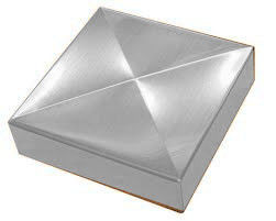 100mm 4x6 8x8 Çit Köşe Direk Kapağı 4x4 6x6 7x7 Gümüş Piramit Sütun Kapağı