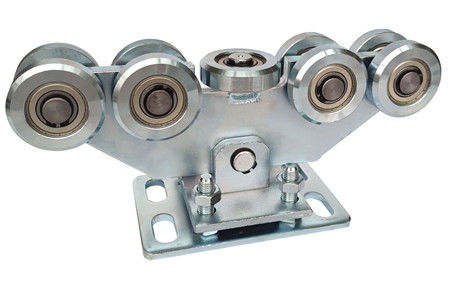 68mm Gümüş Galvanizli Konsol Çit Kapısı Kiti 9 Tekerlek Arabası Sabitleme Plakası