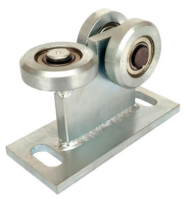 68mm çelik konsol sürgülü kapı makaralı tekerlek 3 tekerlekli araba beyaz çinko