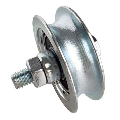 M10x55 Galvanizli Kapı Tekerlekleri U Yivli Çift Cıvatalı Rulmanlar 68mm