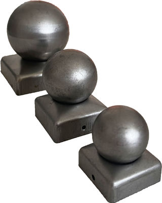 80x80mm Çit Sonrası Top Yuvarlak Galvanizli Üst Beyaz Çelik Dekoratif Kapaklar