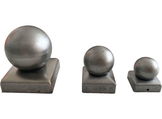 80x80mm Çit Sonrası Top Yuvarlak Galvanizli Üst Beyaz Çelik Dekoratif Kapaklar