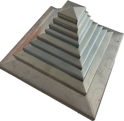 40x40 3 5/8 X 3 5/8 2 X 2 Çit Direk Kapakları Galvanizli Beyaz Çelik Piramit Tulum