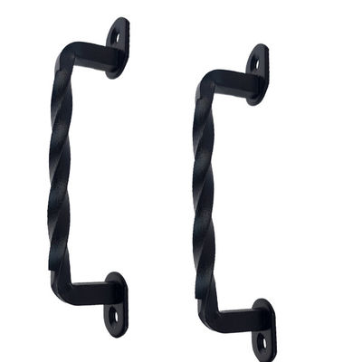 Siyah Ahır Kapısı Donanım Çelik 6 1/5 '' Büküm Ahır Kapı Kolları ve Çeker