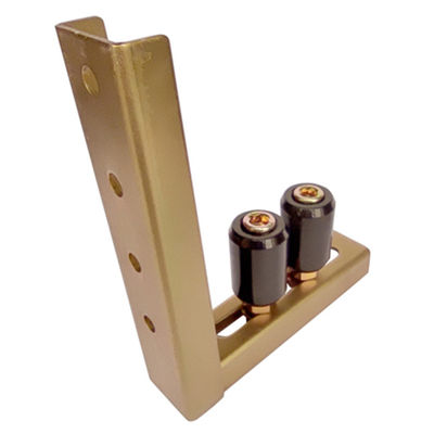 8mm - 55mm Kayar Kapı Makaralı Braketi 2 Silindirli Sarı Siyah Üst Kılavuz Tutucu