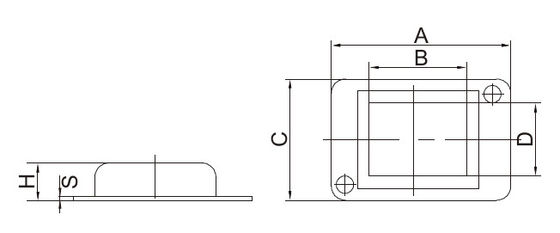 6&quot; 3&quot; Galvanizli Direk Kapakları 6x6 4x4 2x4 1.5mm Kalınlık Çelik Montaj Direk Plakası