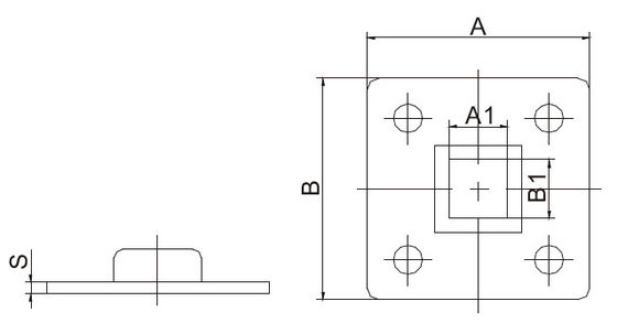 4x6 galvanizli çelik çit direği koruyucu kapak Braketi Yükseltilmiş Taban Plakası metal kapı direği toppers