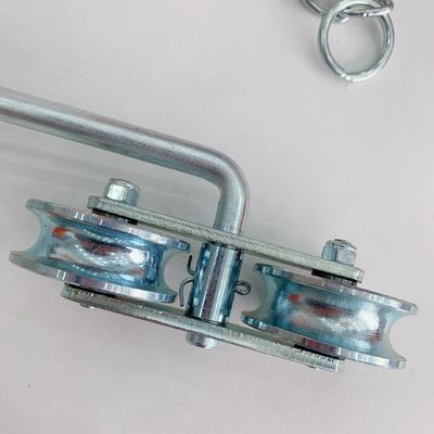 Zincir Ağır Hizmet Bilyalı Rulman D64mm ile Beyaz Çinko Muz Teleferik Makaraları Sistemi