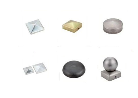 Demir 1&quot; 1 2&quot; 3&quot; Kare Çit Direk Kapakları 100 X 100mm 115mm 120mm Deliksiz
