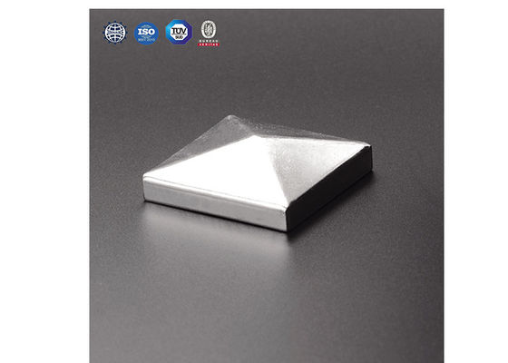 4 &quot;3&quot; Galvanizli Çit Direk Kapakları 75mm 100mm Kare Galvanizli Çelik Direk Kapağı