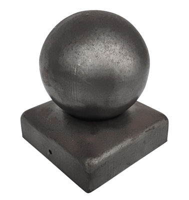 Galvanizli Küresel Çelik Çit Direk Kapakları Yuvarlak Küvet 100x100mm
