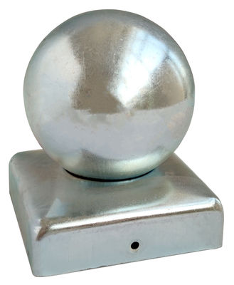 Galvanizli Küresel Çelik Çit Direk Kapakları Yuvarlak Küvet 100x100mm